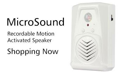 China COMER Sound Speaker Recordable Direction Recognition body Infrared Sensor Alarm for sale