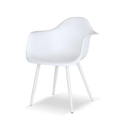 China KD structure indoor and outdoor plastic chair plastic white color chair for sale