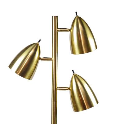 China High Quality Modern Gold Vintage Floor Light Indoor Decoration 3 Bulb Tree Shaped Floor Lamp for sale