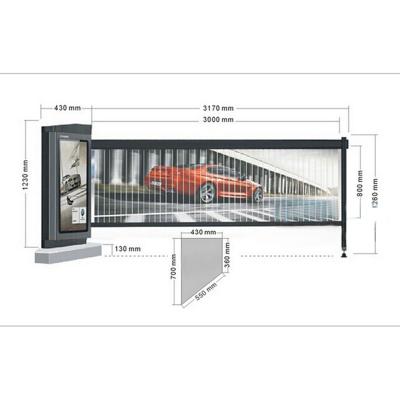 China Sensitivity Advertising Lifting Function OEM Customized Exterior Parking Barring Boom Advertising Door for sale