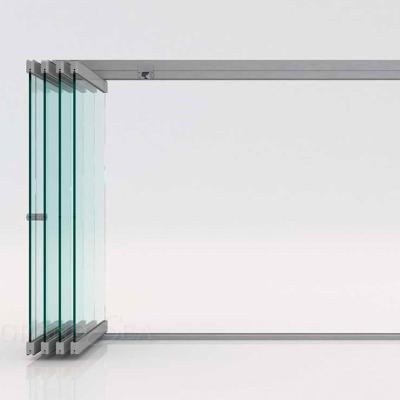 China New products OEM / ODM frameless folding door interior decoration windproof glass sliding glass door for sale