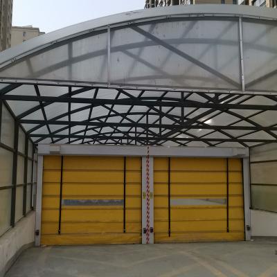 China Industrial High Speed ​​PVC Stacking Door Fiberglass Stacking Sliding PVC Speed ​​Door Track for sale