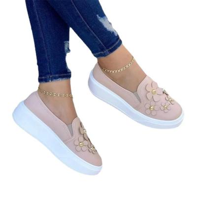 China 2022 New Thick Soled PVC Shoes Women's Flower Shoes Large Size Slip On Shoes for sale