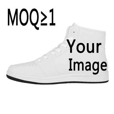 China 2022 fashion trend men's and women's casual sports shoes high top sneakers shape customizable basketball shoes for sale