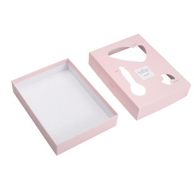 China Recyclable Vending Sample Display Lid And Base Box With Clear Plastic Window for sale