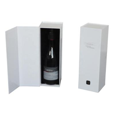 China White Luxury Recycled Materials Wine Box For 500ml Bottle for sale