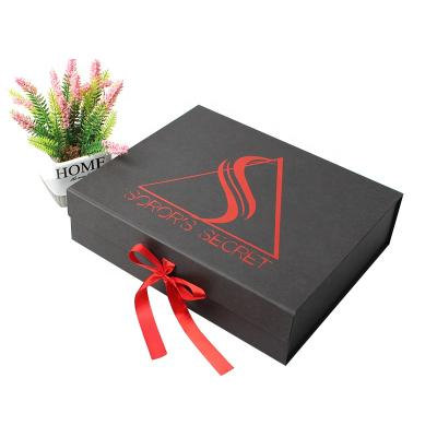 China Recyclable Wholesale Black Home Storage Foldable Box For Clothing for sale