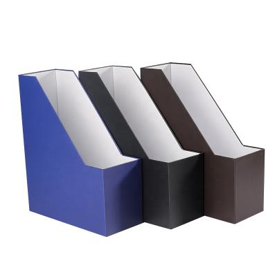 China Recyclable Desktop Magazine Organizer Box Paper Rack Cardboard Folder Holder for sale