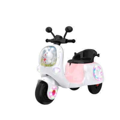 China USB Cute Cartoon mini kids motorbike suitable for boys and girls riding electric motorcycle 3 wheel children electric scooter for sale