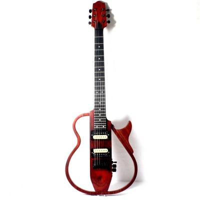 China Brazilian Rosewood Musoo Brand Portable Travel Electric Guitar with Detachable Body (T04) for sale