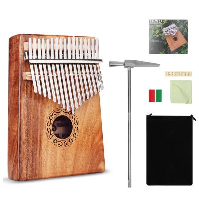 China Easy Piano KOA Kalimba Keys Solid Body 17 Inch With Study Book (TP1) for sale