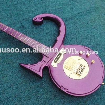 China MUSOO BRAND electric guitar custom mahogany guitar for left handed in yellow for sale