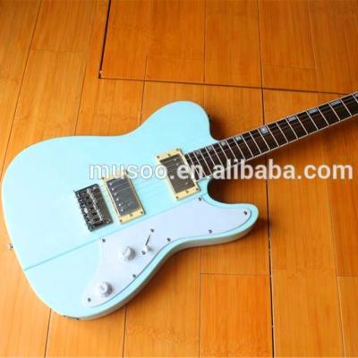 China Basswood Musoo Brand Electric Guitar TL Style in Light Blue for sale