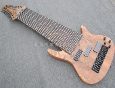 China Mahogany with splate veneer Musoo brand 15string electric bass guitar for sale