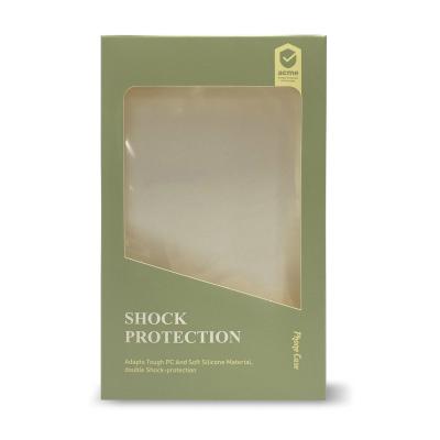 China 50g Recyclable Custom Paper Folding Phone Case Paper Packaging Packaging With Window Phone Case Box for sale