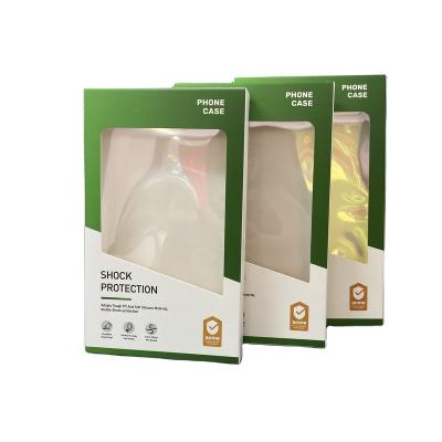 China Recycled Materials 350g White Packing Box / Mobile Phone Case Card Box Packaging for sale