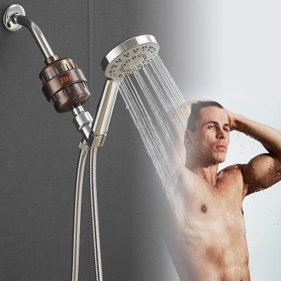 China With universal diverter ABS Chrome brushed copper color showerhead filter for hard water filter for sale