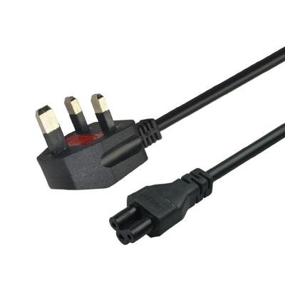 China Telecom UK AC Cable Power Cord Laptop Computer Cables UK 3 Pin Plug Laptop Charger Power Cord 250V IEC C5 for sale