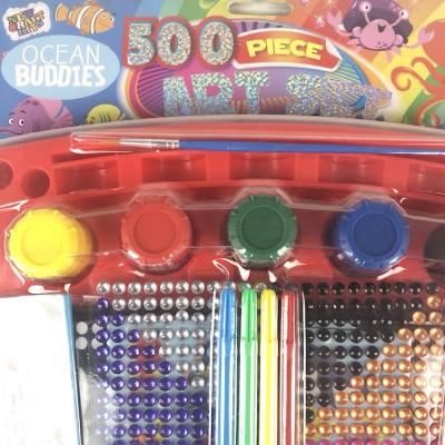 China Diy Craft Kits 500 Pieces Surprise Play Toys Set Art Craft Diy Kits For Kids W0068 for sale