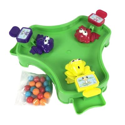 China At Home All Hungry Frog Family Board Game 3 Player Frog Toy Eat Beans Board Game for Kids Ages 3 and JC170068 for sale