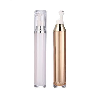 China Cosmetic Acrylic Empty Eye Cream Roller Refillable Bottles With Empty Stainless Steel Roller Ball For Eye Serum Eye Cream Essential Oils for sale