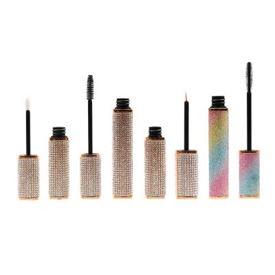 China New Product Modern Rainbow Gradient Mascara Tube Customized Logo Container Empty Round Eyelash Growth Liquid 5ml 6ml Tube for sale