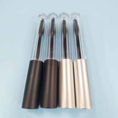 China 5ml Matte Black Matte Silver Transparent Refillable Plastic Mascara Tube Modern Empty Eyelash Wand Mascara Tubes for sale