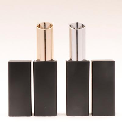 China Modern Lipstick Tubes With Black Plastic Round Tube Refillable Lipstick Inner Tube Container For Women DIY Cosmetic Bottles for sale