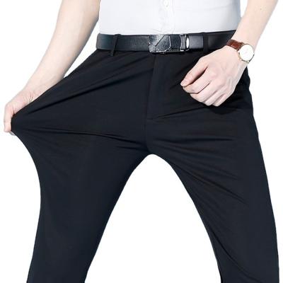 China Waterproof Men's Business Casual Pants Slim Trousers Stretch Straight Suit Pants for sale