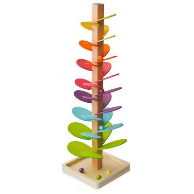 China Game Piece Rainbow Music Tree Color Disassembly Roller Tree Game Color Knowledge Ball Education Fun Early Assembly Toys for sale