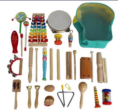 China Movie & TV Toddler Musical Instruments Eco-Friendly Preschool Educational Natural Wooden Percussion Instruments for sale