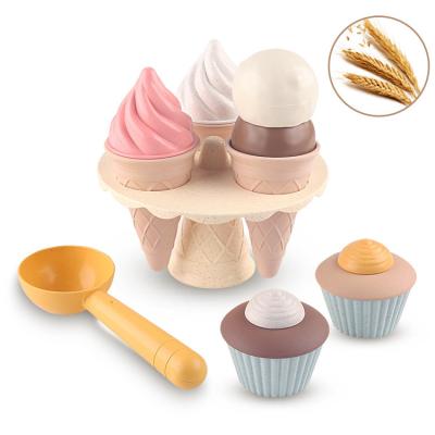 China Viable Silicone Ice Cream Toy-Pretend Ice Cream Game Set For Kid-Food Grade Silicone, Non-Toxic Silicone Beach Toys for sale