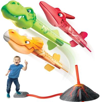 China Dinosaur Aerodynamic Rocket Cannon Pedal Rocket Launcher FLASHING Outdoor Toys for sale