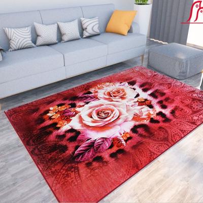 China Digital Printed Fashion Rug Washable Bedroom Fixed Glossy Employee for sale