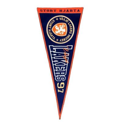 China HIGH QUALITY FELT FLAG Real Estate FELT FLAG / construction embroidery, customized felt pennants WITH embroidery for decoratation for sale