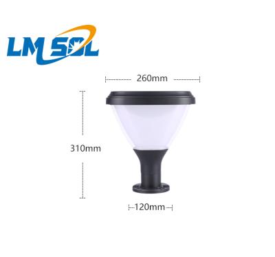 China Hot Selling Outdoor Garden LMSOL Walkway Post Bollard Ip65 Integrated Residential Led Solar Pillar Light for sale