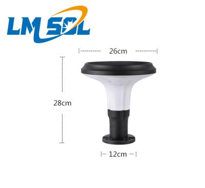 China New Design Garden LMSOL Sensor Solar Power Automatic Rechargeable Outdoor Light Fixtures All In One Door Post Led Solar Garden Lights for sale