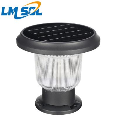 China LMsol Garden Gate 2021 IP65 Solar Light Waterproof Outdoor Fence Solar Pillar Light for sale