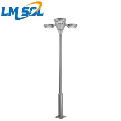 China New Garden Design LMSOL 3 Years Warranty Project Warm White Outdoor Garden Decoration Solar Pole Light for sale