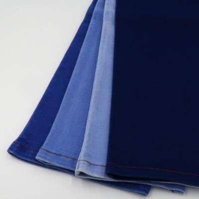 China Breathable Cotton Polyester Spandex Denim Fabric Satin In Dark Cheap Price Denim Fabric Rolls for sale