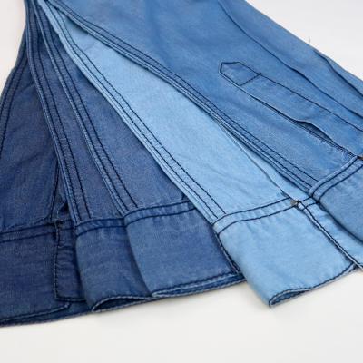 China Breathable Goods Rolls Ready Woven Fabric Jeans Cheap Tencel Denim For Sale Ladies Dress for sale