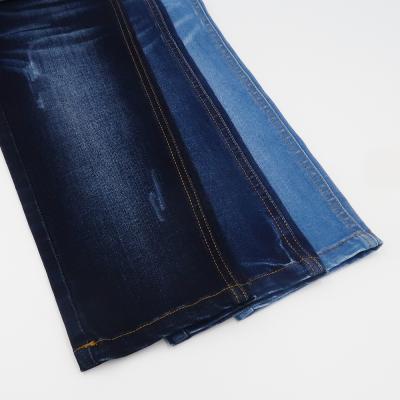 China Breathable GRS Recycled Polyester Cotton Weave Wicking Lycra Denim Fabric For Ladies And Mens Jeans for sale