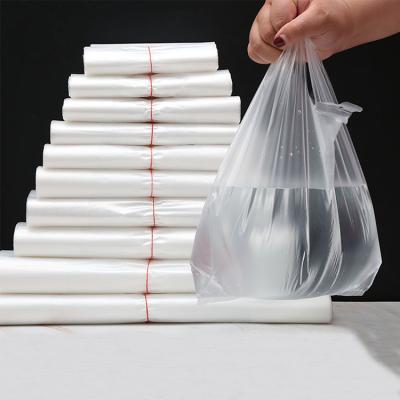 China Recyclable Custom Printed Recyclable Plastic Vest Bag Shopping T-Shirt Poly Carrier Bag For Supermarket for sale