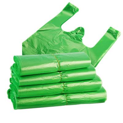 China Recyclable Custom Plastic Shopping Bag Packaging Biodegradable Plastic Bag With T-shirt Handle for sale