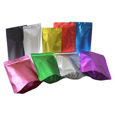 China Recyclable Resealable Aluminum Foil Holder Frosted Plastic Zipper Bag Custom Craft Food Packaging Mylar Zipper Bag for sale