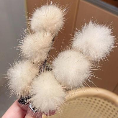 China High Quality Pom Decoration Hairpins Lady Hair Accessories Cute Hair Clips Hair Accessories for sale