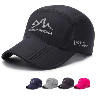 China breathable & waterproof breathable & Quick-Drying Golf Hat Waterproof High Quality Trucker Sports Foldable Soft Baseball Cap for sale