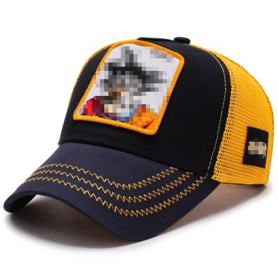 China COMMON New Arrival COMMON Cartoon Printed Breathable Mesh Stitching Cycling Running Baseball Hat for sale