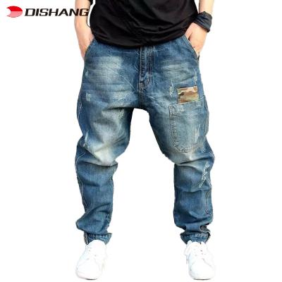 China Breathable Comfortable OEM Stretch Logo Slim Fit Mens Extreme Movement Straight Fit Tapered Leg Stretch Denim Jogger Jeans for sale