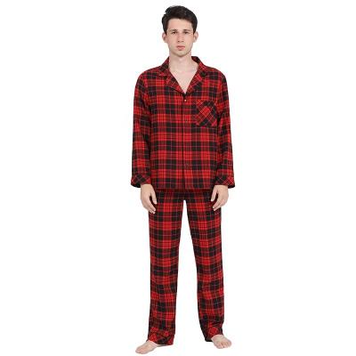 China 2020 Thermal Mens Homewear Mens Cotton Thermal Pajamas Long Sleeve Pajama Tops And Pants for sale